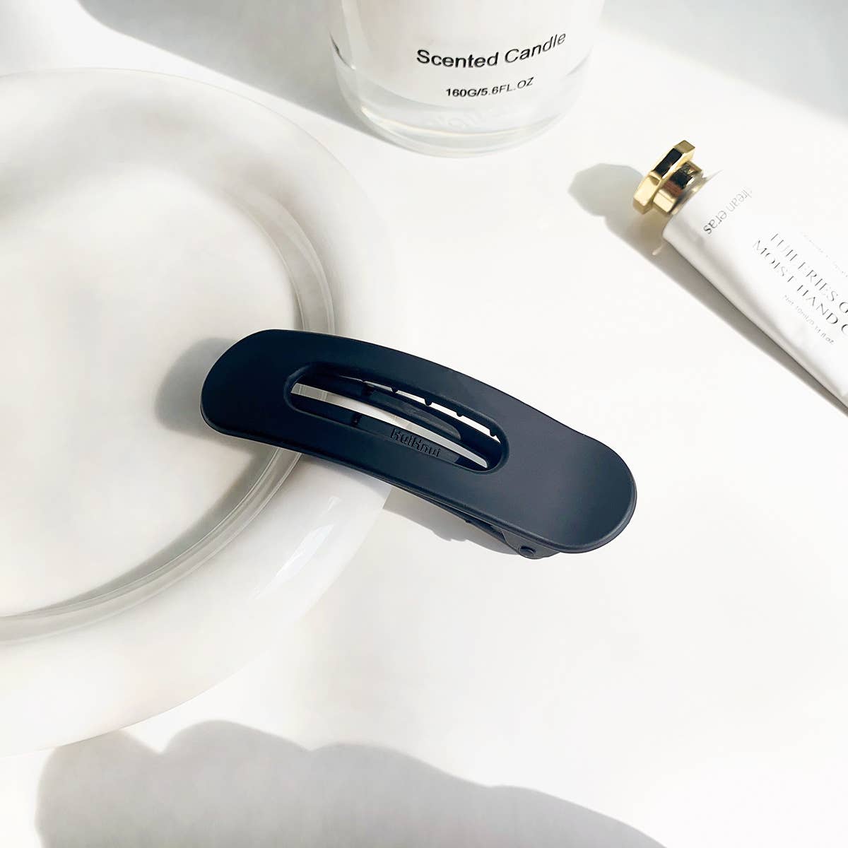 Simple and elegant matte coffee series hair clips