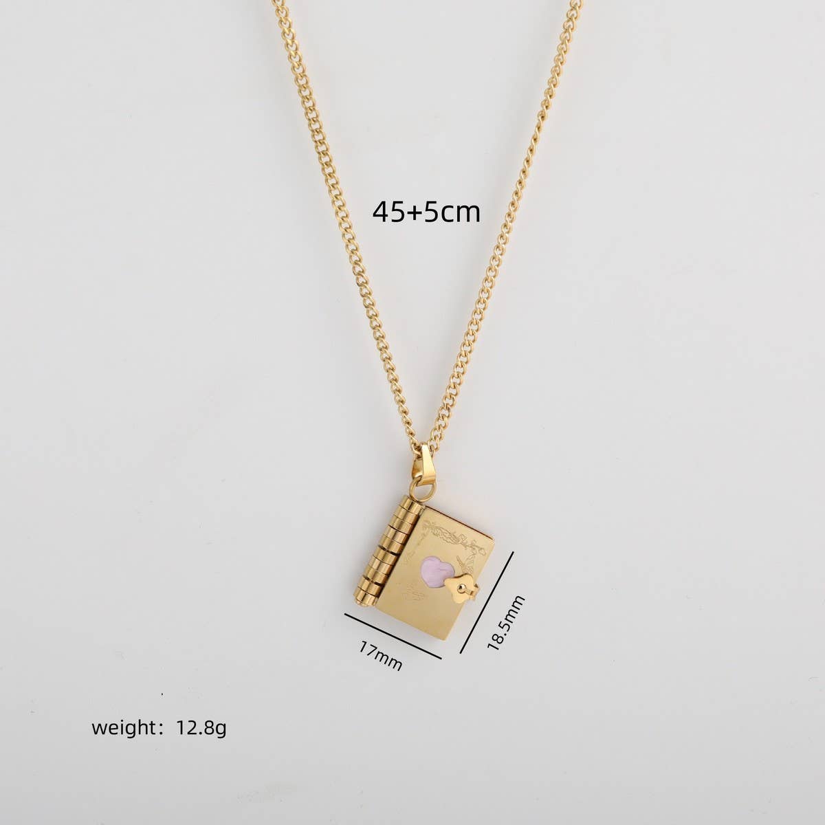 Butterfly Heart Book Opening Fashion Necklace_CWMM5672