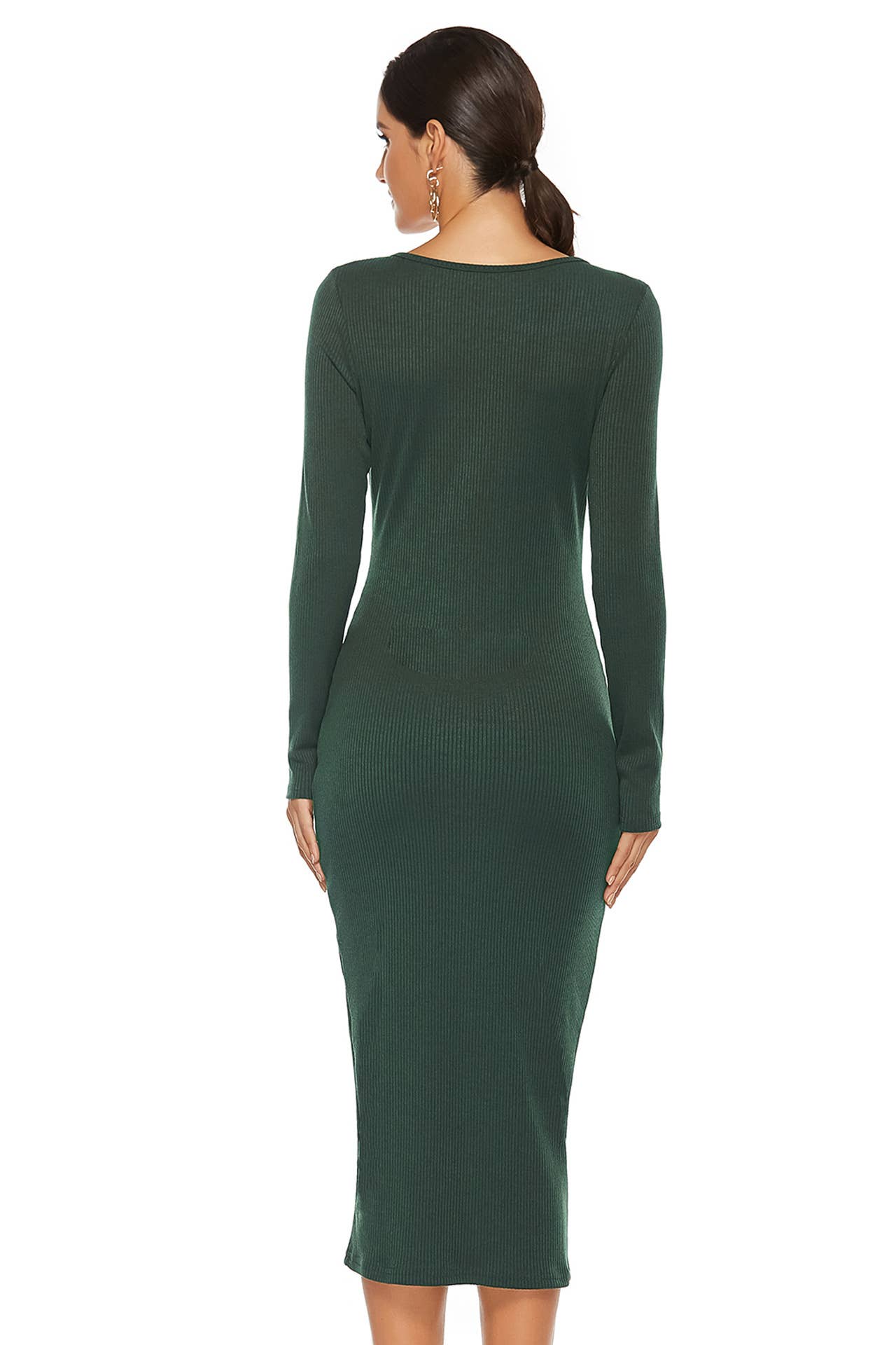 LONG SLEEVE SEXY SLIMMING HIP WRAP DRESS