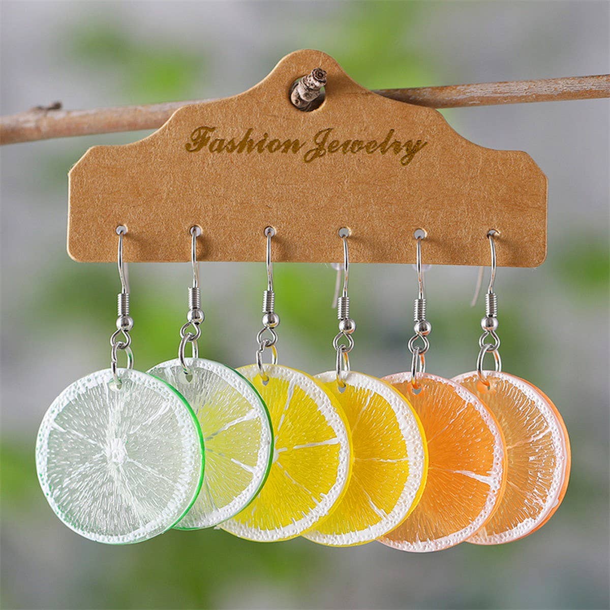 CREATIVE SWEET FRUIT LEMON PENDANT EARRINGS