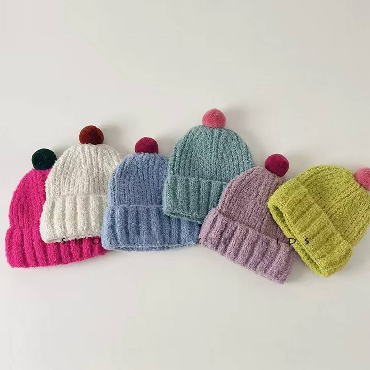 CHILDREN'S CUTE COLORFUL BALL SOFT KNITTED HAT_CWAH2930