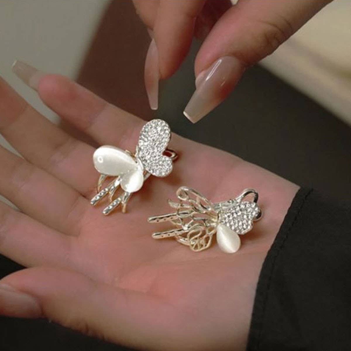 Delicate Butterfly Hair Claw, Small Side Bang Clip