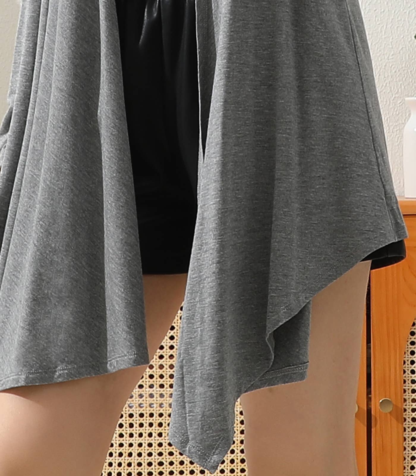 AWTL073_Long Sleeve Casual Open Front Long Cardigan