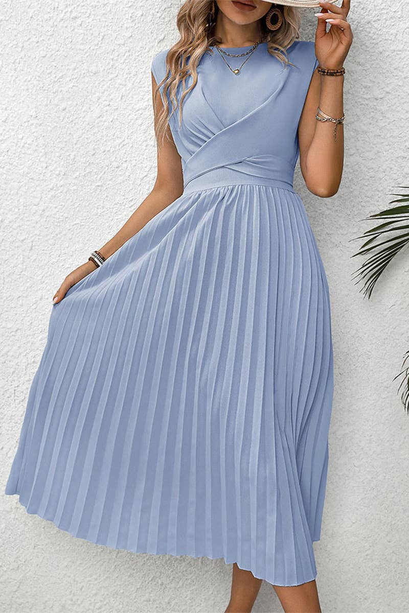 CWDMD4470_2024 SUMMER NEW SOLID COLOR DESIGN DRESS