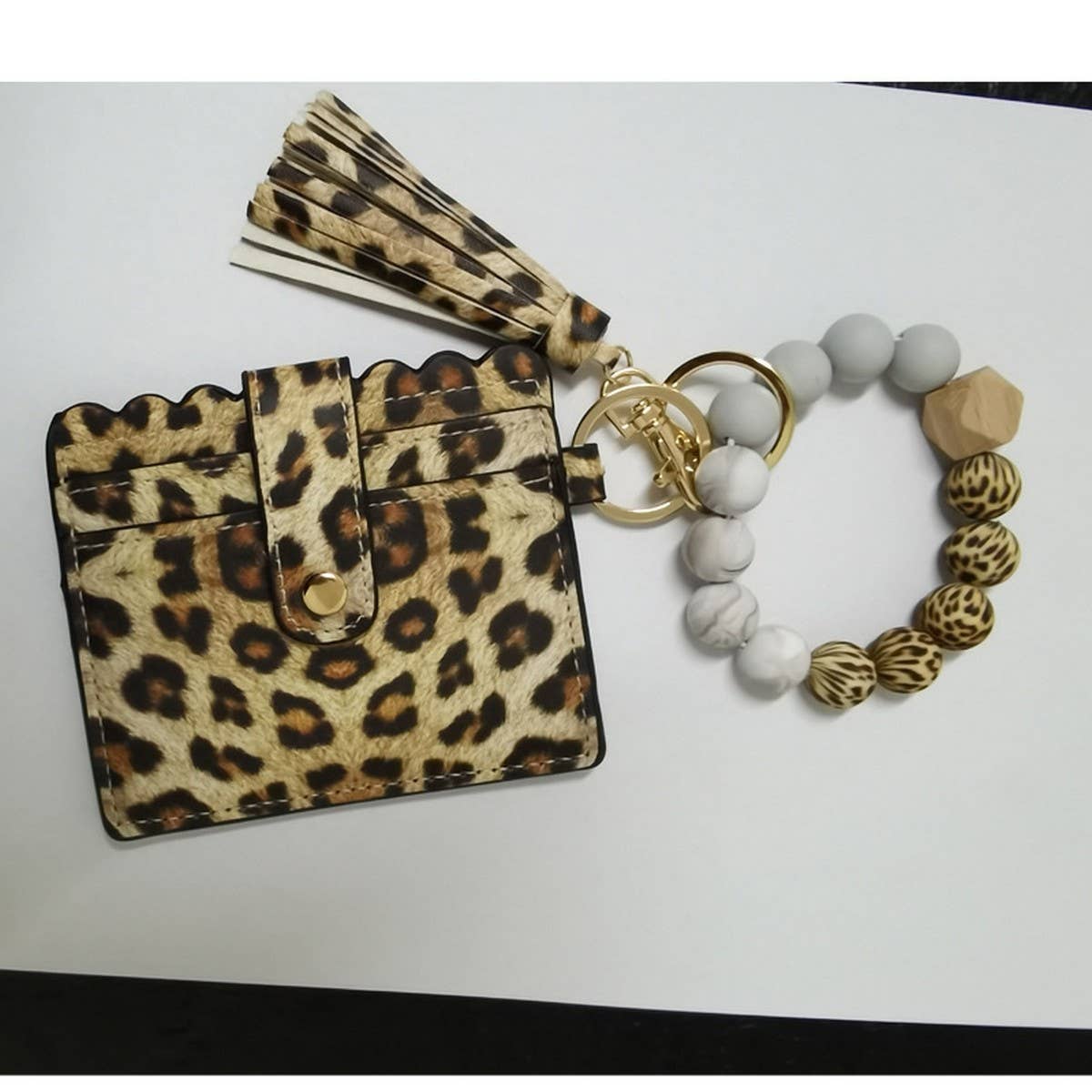 Silicone Bead Wristlet Wallet with Tassel_CWAB5002