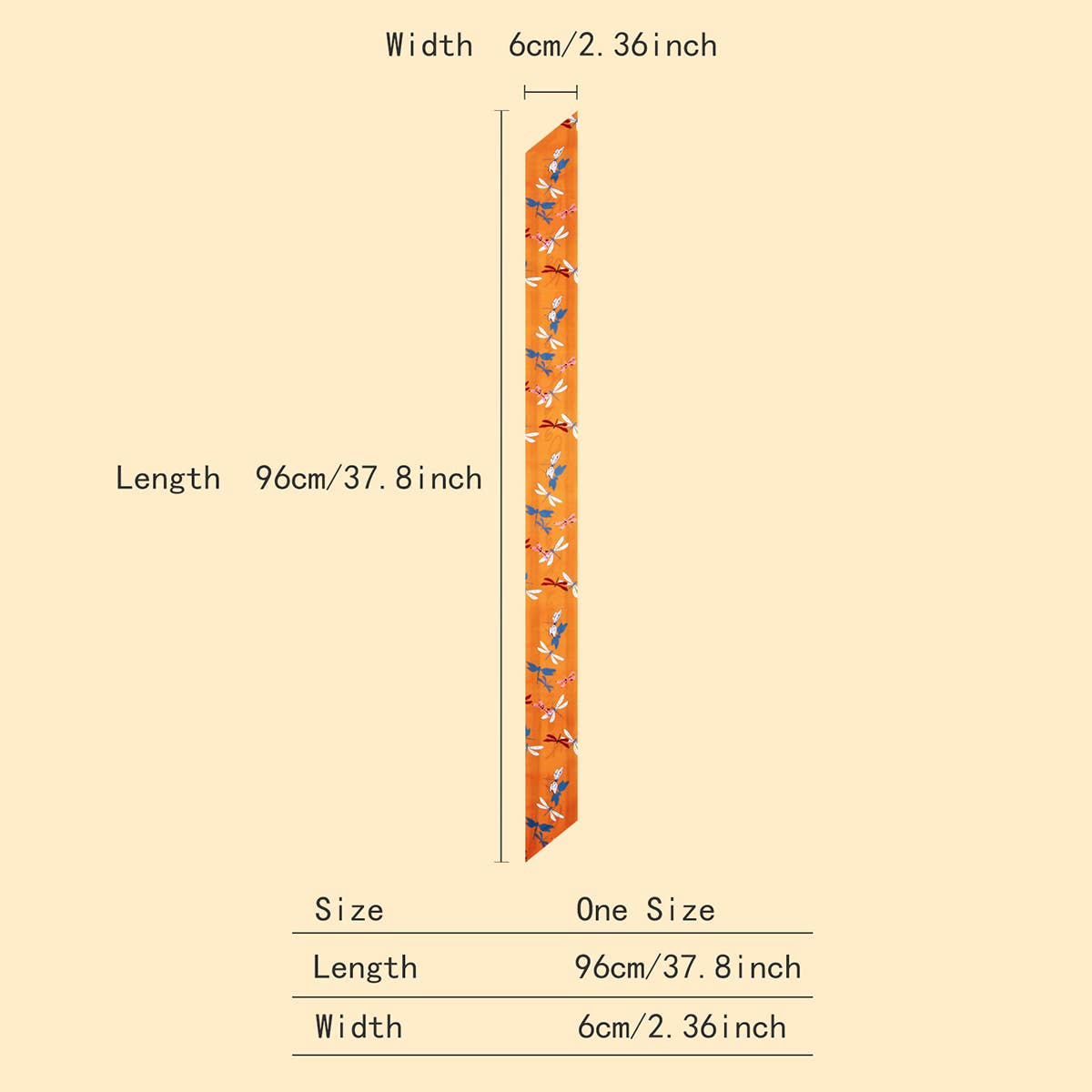 Floral Letter Scarf Hair Tie Ribbon