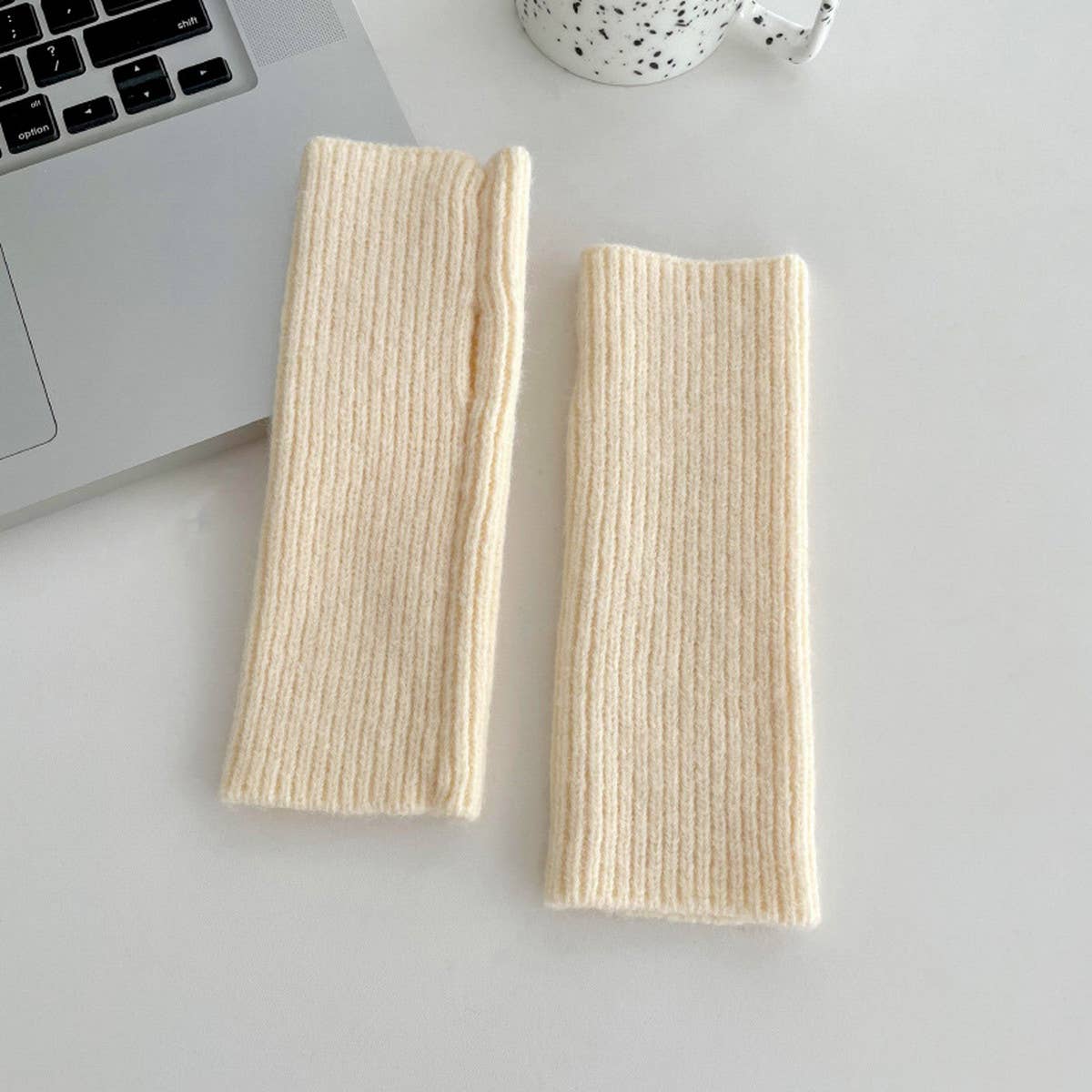 VERSATILE KNITTED WARM VERTICAL STRIPED GLOVES_CWAG0142