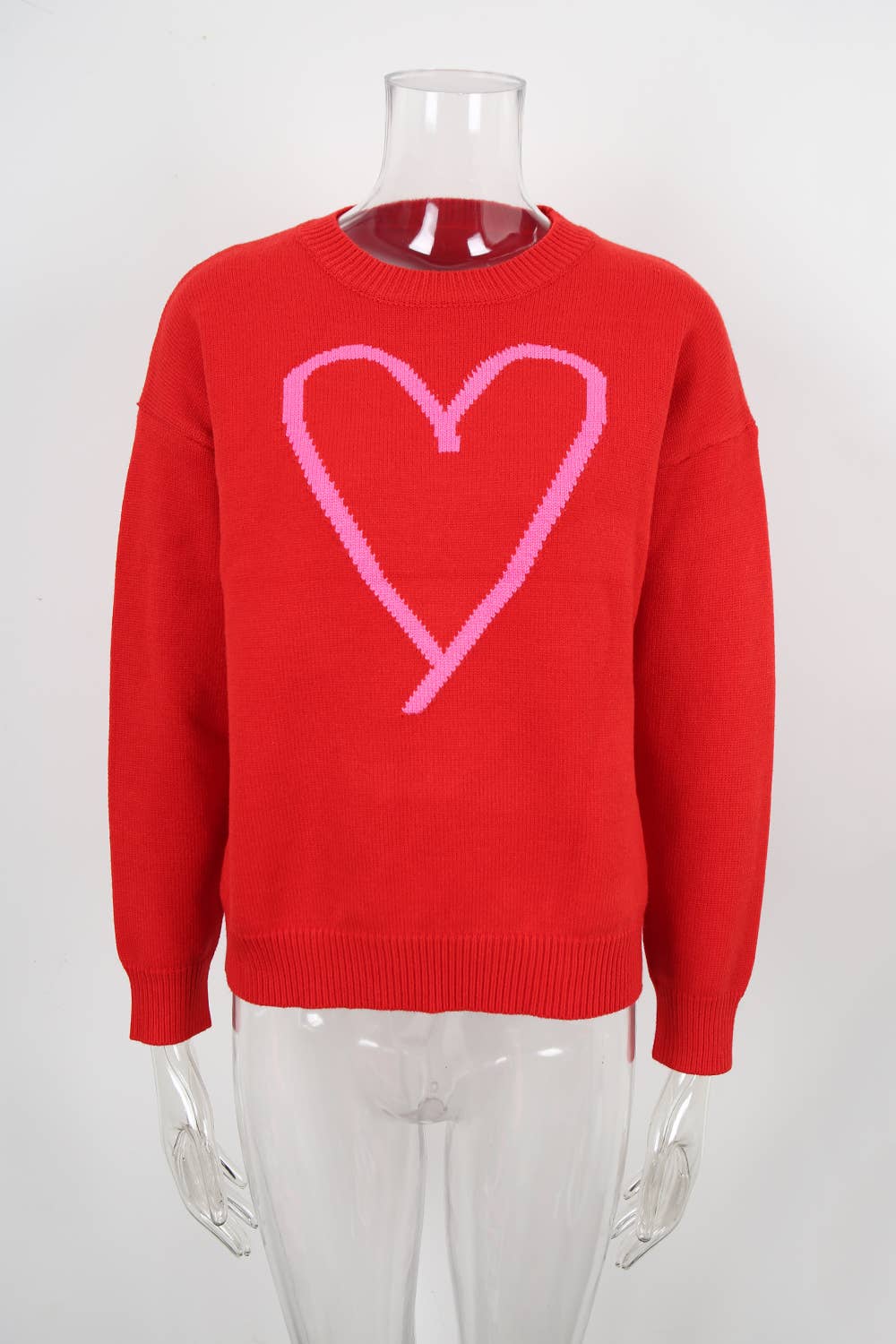 Fashion individual love jacquard knit sweater