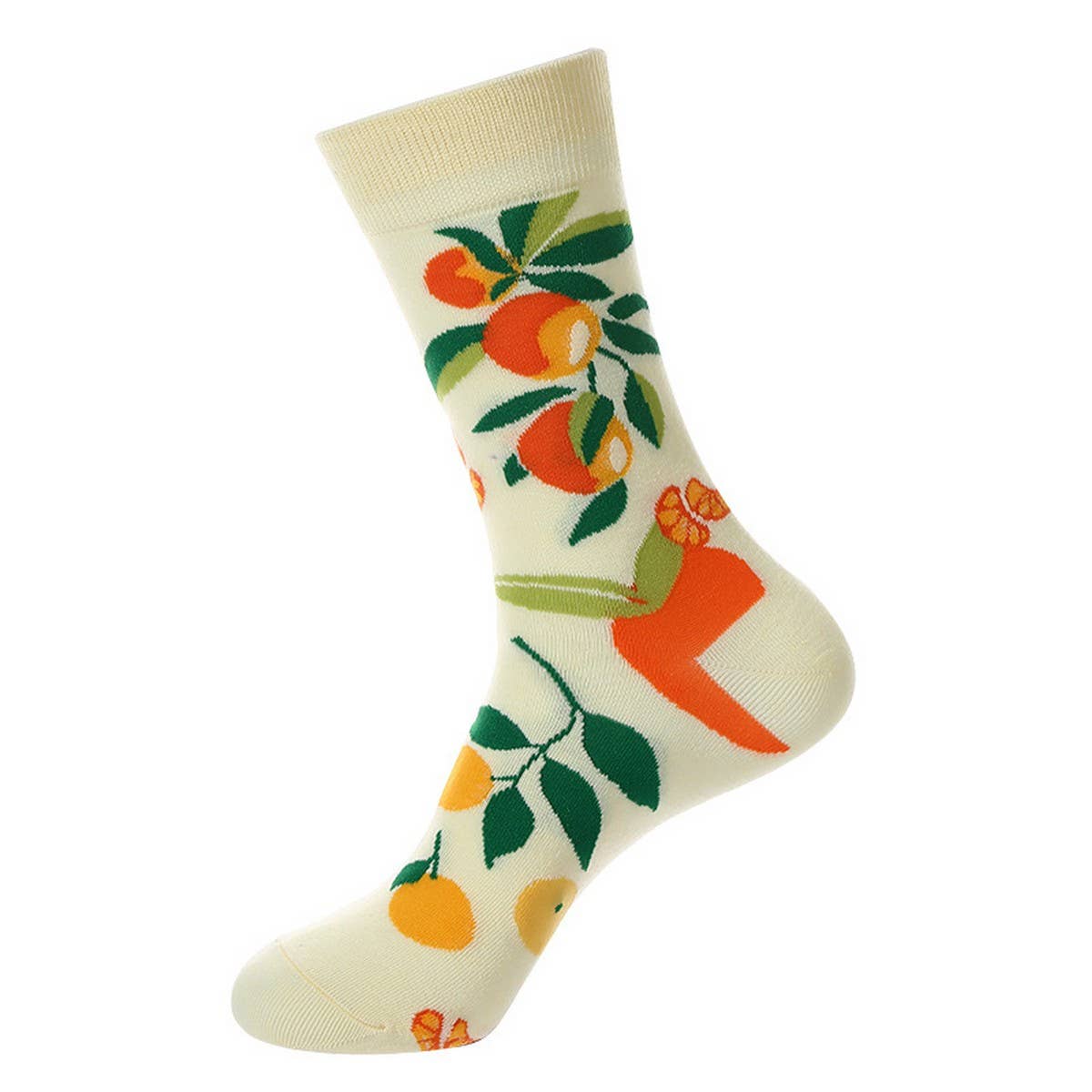 CASUAL FRUIT PRINTED MID-TUBE SOCKS_CWMS1019