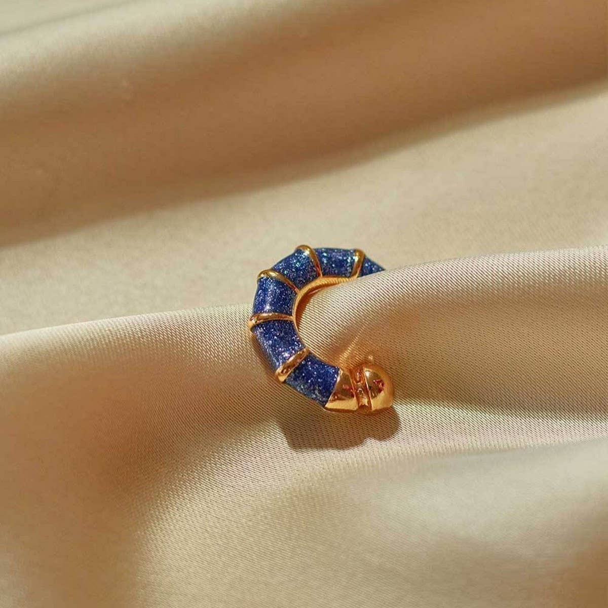 Elegant Dopamine Glitter Hoop Earrings for Women