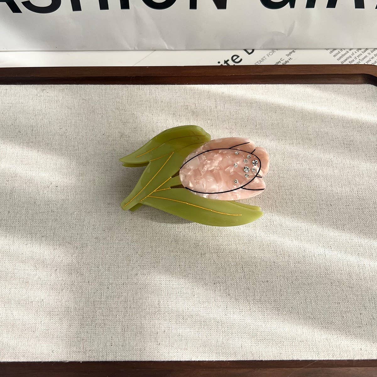 Spring Flower Acetate Claw ??Tulip Hair Clip_CWAHA5901