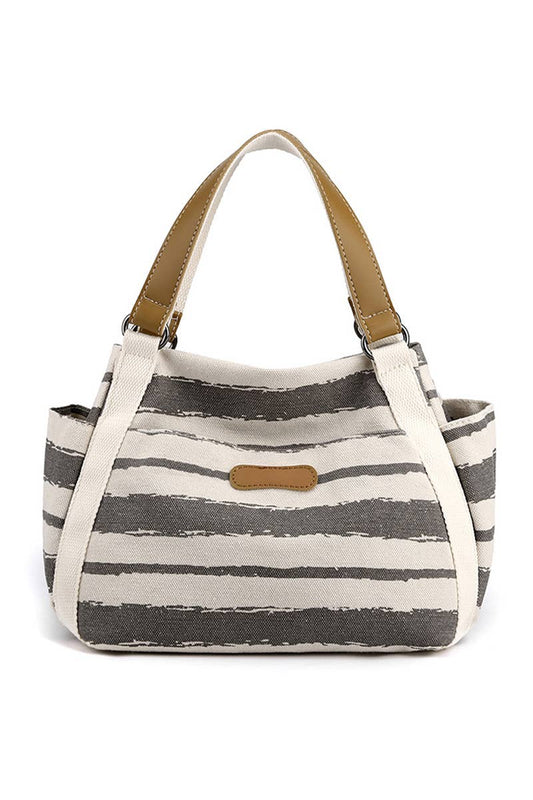 STRIPE PATTERNED DANDY CANVAS BAG_CWAB0518