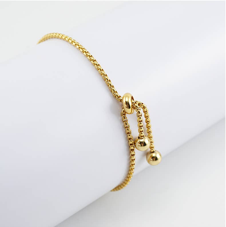 TITANIUM STEEL ADJUSTABLE STEEL BALL BRACELET