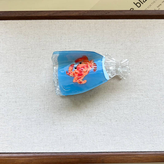 Minimal Clear Bag Starfish Claw Clip ? Ocean Vibes
