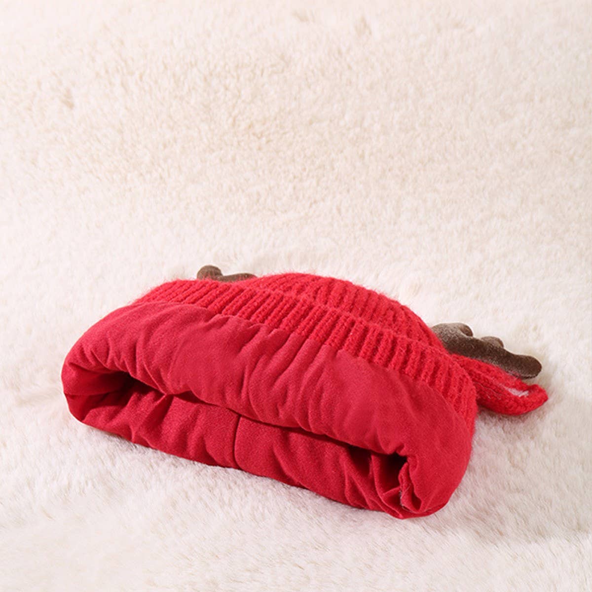 CHRISTMAS DEER LABEL CHILDREN'S KNITTED HAT_CWAH1752