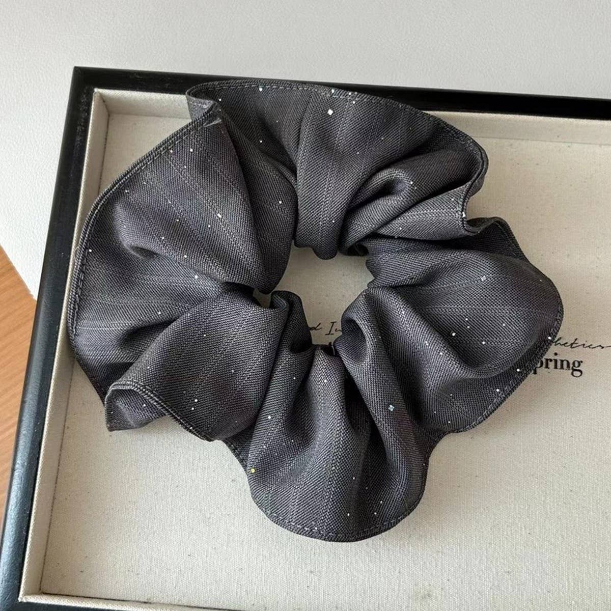 SHINING STRIPED STRIPED COW HAIR SCRUNCHIES