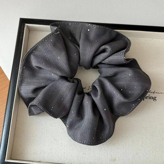 SHINING STRIPED STRIPED COW HAIR SCRUNCHIES