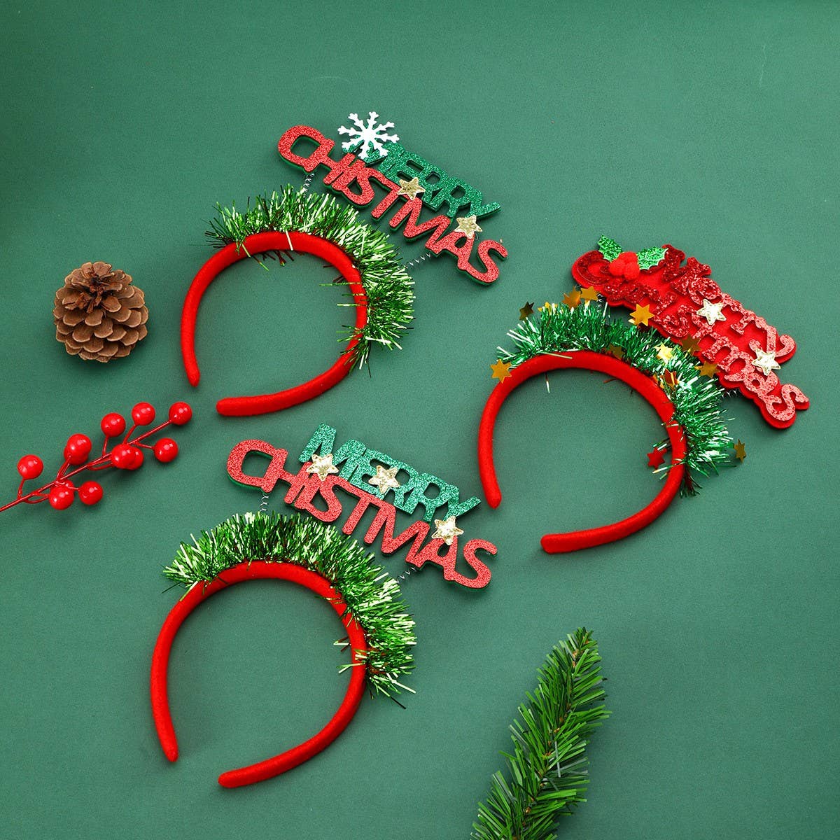 CHRISTMAS SEQUINED ENGLISH CHILDREN'S HEADBAND