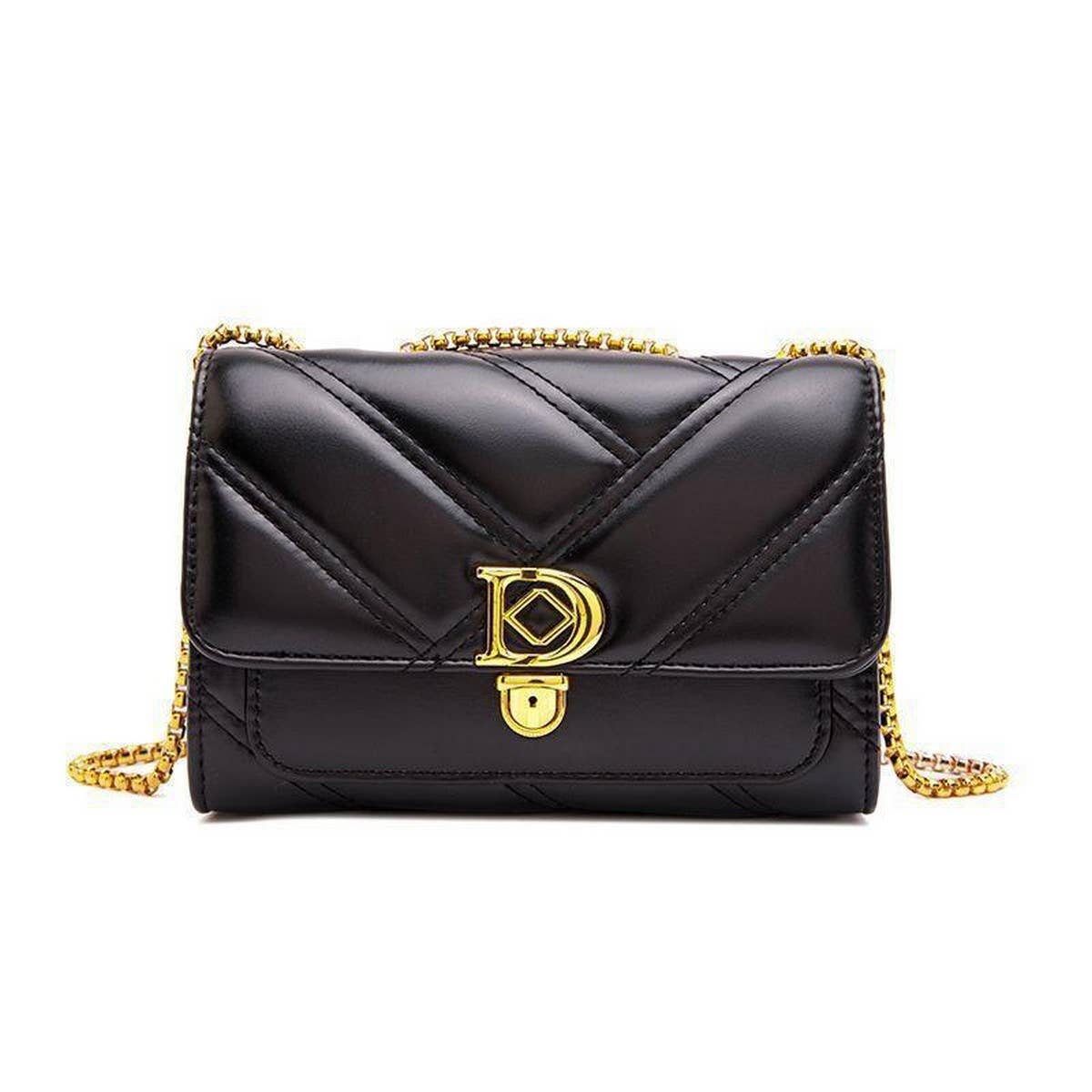 HIDDEN BUCKLE CHAIN BAG SHOULDER BAG_CUAB0179