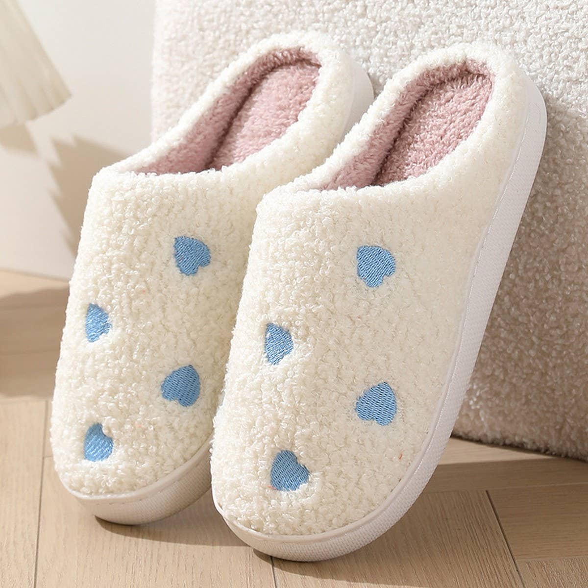 CUTE CARTOON LITTLE HEART WINTER COTTON SLIPPERS