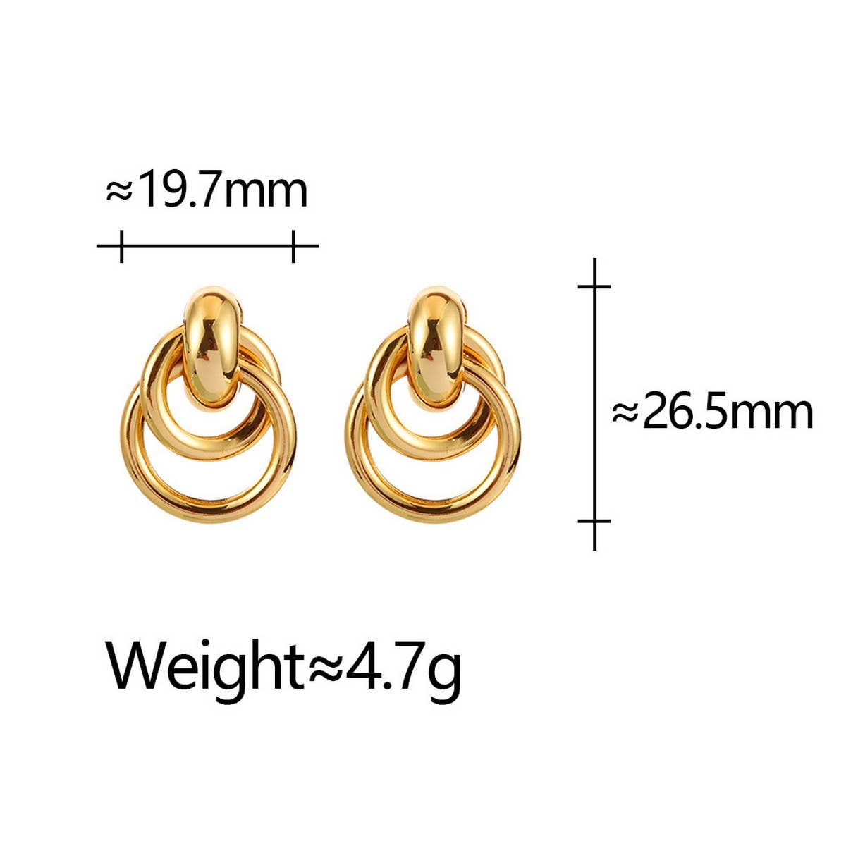 SIMPLE HIGH-GRADE METAL GEOMETRIC CIRCLE EARRINGS_CWAJE3130