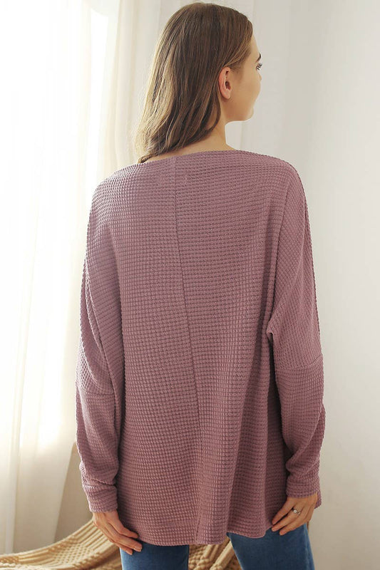Cwttl1495_In Batwing Sleeve Pullover Sweater Knit