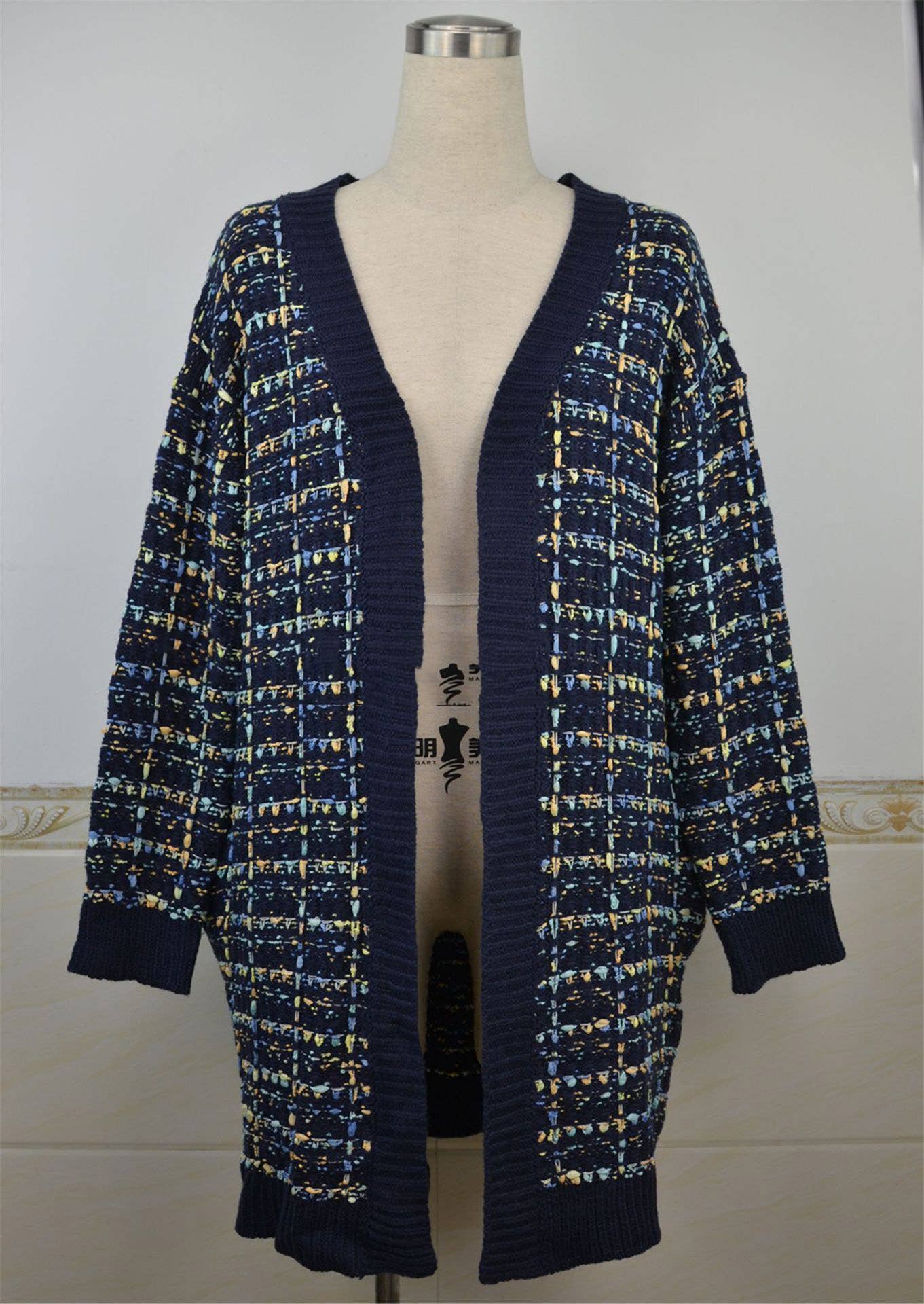 CWOSWL1045_Long Sleeve Open Front Long Cardigan Sweater