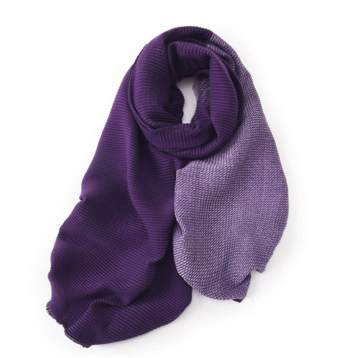 Double-Sided Crinkle Scarf - Elegant Winter Wrap