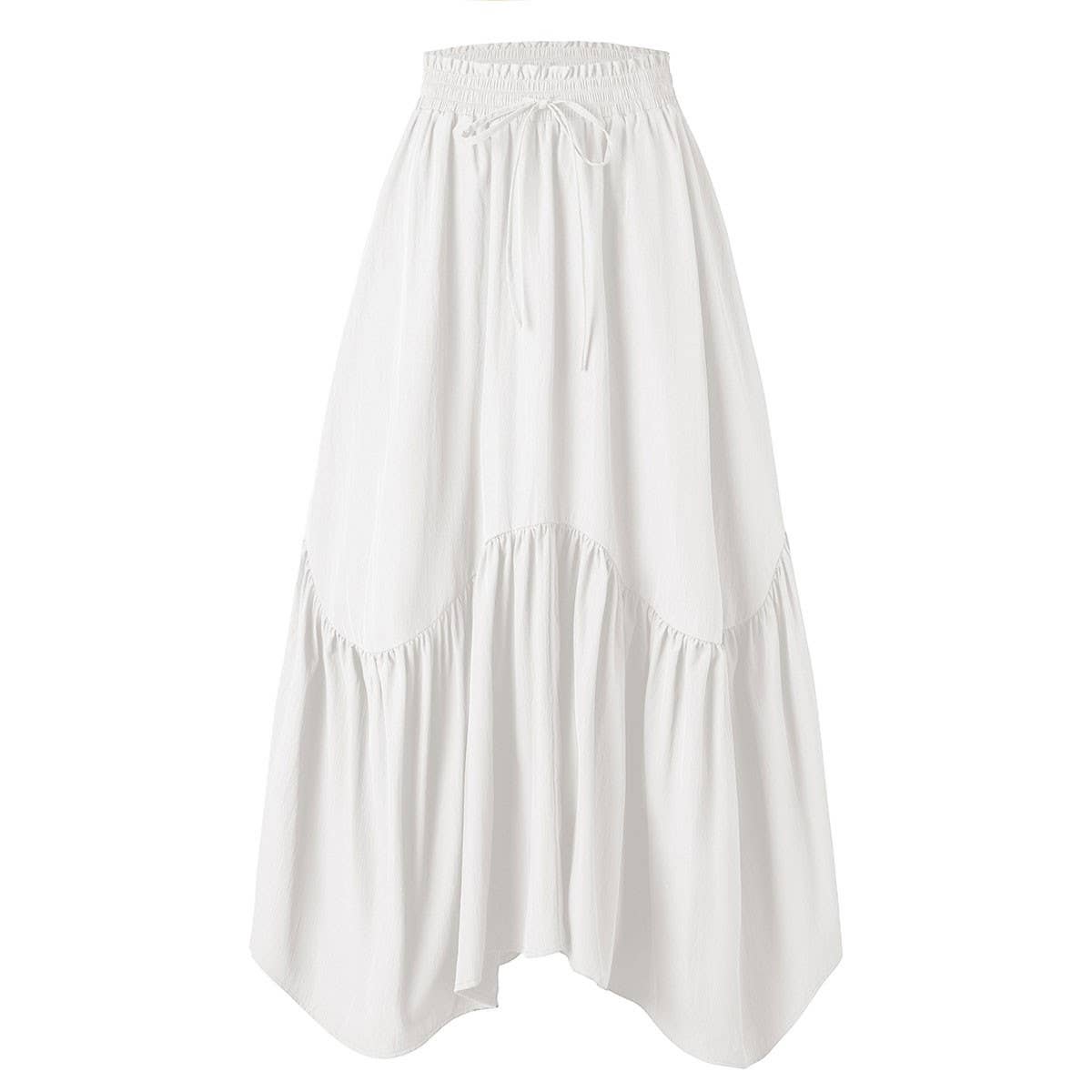 WAVE TIE ADJUSTABLE SKIRT LONG SWING SKIRT