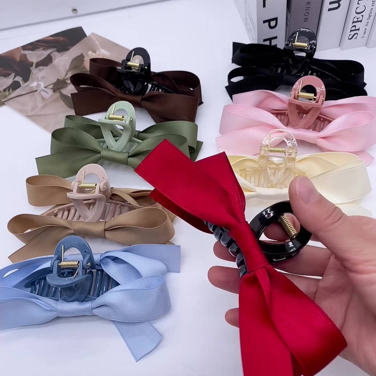 HOT-SELLING SWEET BOW HAIR CLAW ? LARGE &AMP