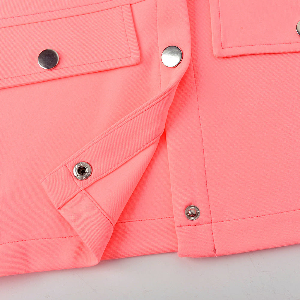 Sleeveless Buttoned Ribbon Pointed Hem Crop Jacket