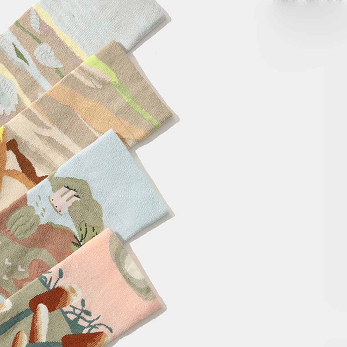 MULTIPLE PATTERNS STREET TRENDY INVISIBLE SOCKS