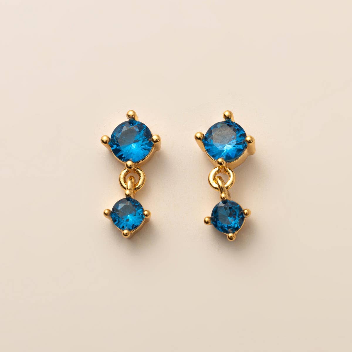 Birthstone Stud Earrings Zodiac Colorfast Material_CWAJE5104