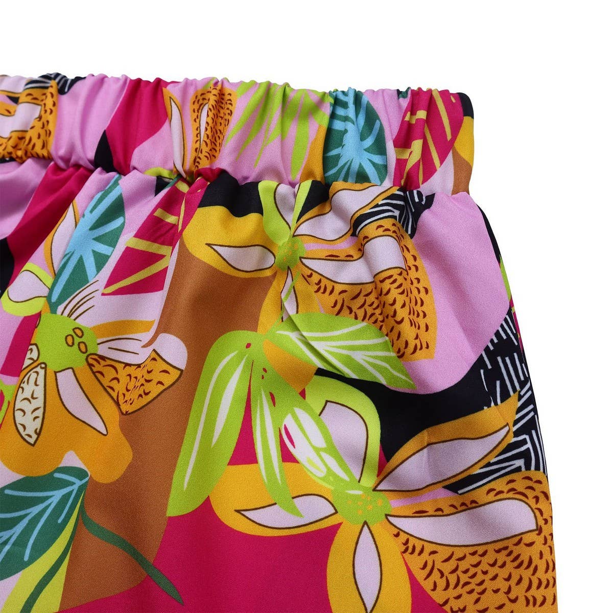 PRINTED TIE SHIRT WIDE-LEG PANTS TWO-PIECE SET_CWSTB1139