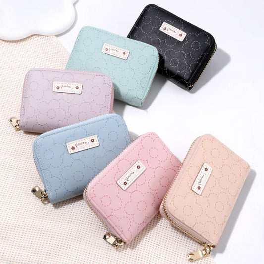 CUTE AND MINIMALIST MULTI LAYER ZIPPERED WALLET_CWAB1664