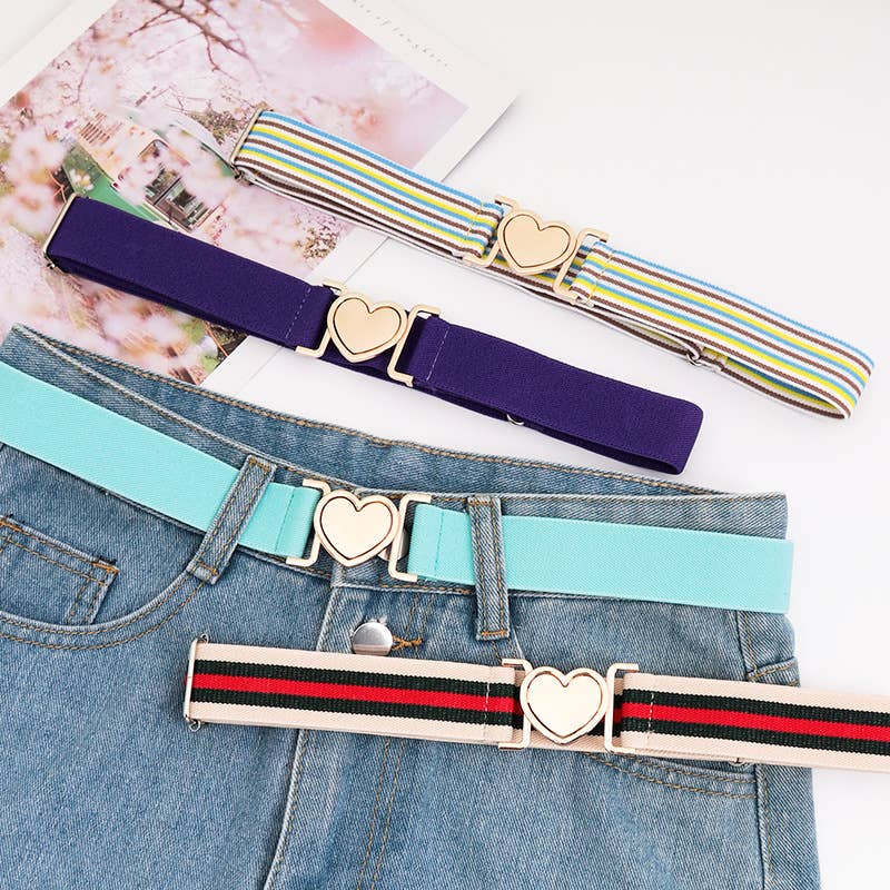 LOVE ALLOY ELASTIC BAND ELASTIC WOVEN CANVAS BELT_CWABE0680