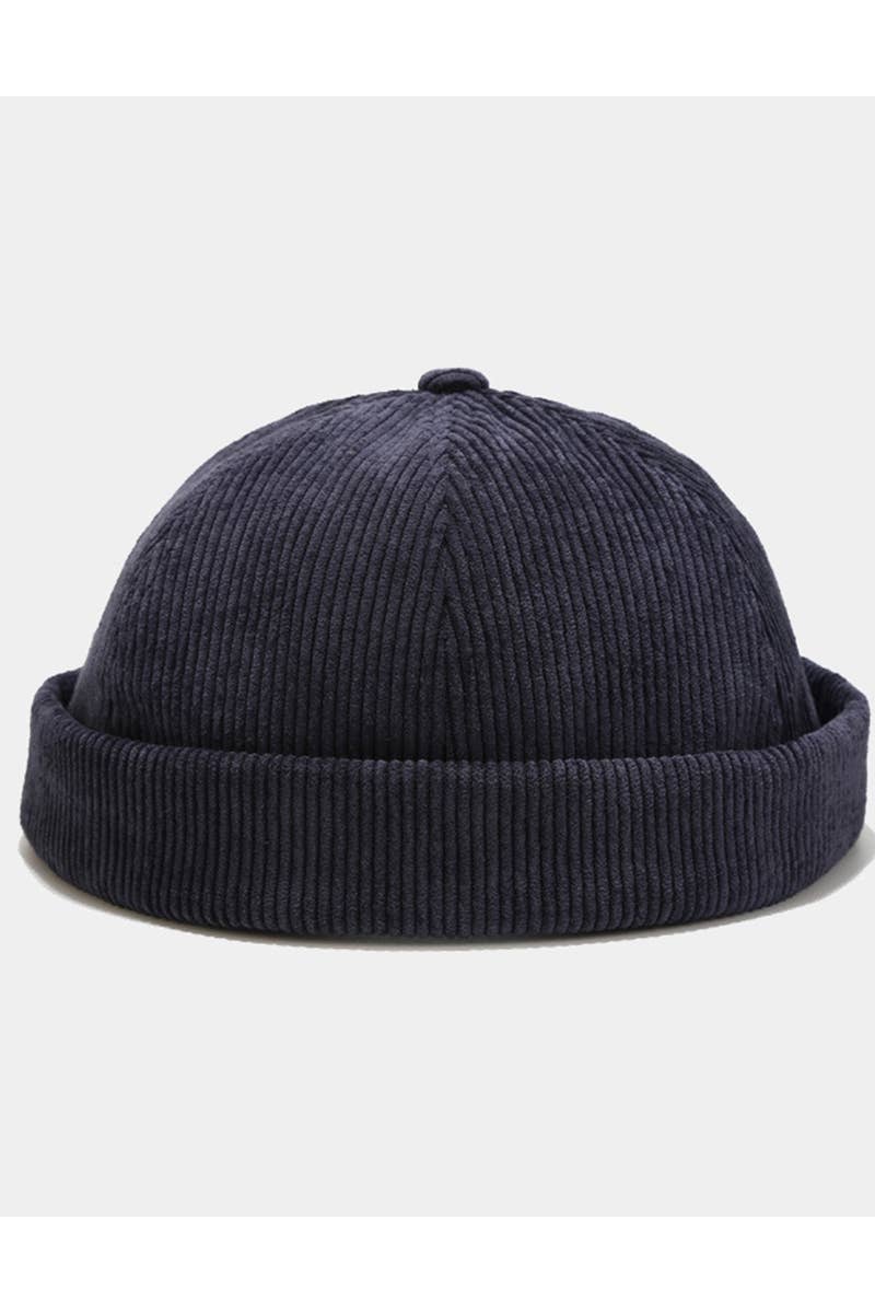 Solid color corduroy melon hat, hip-hop style CWAH0401