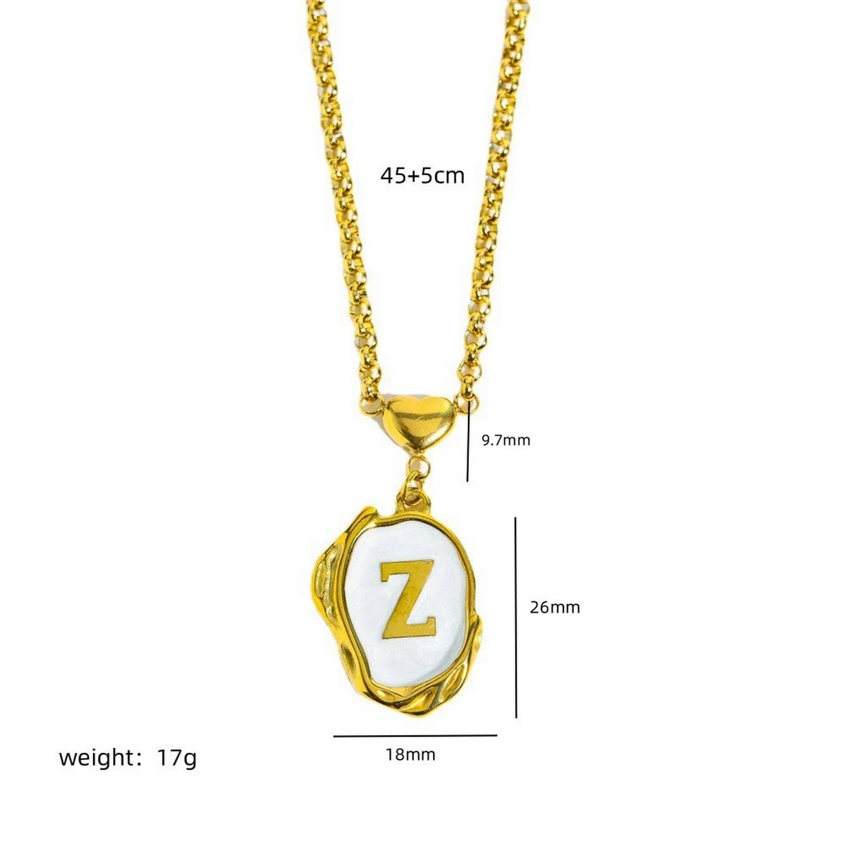 NEW 26 LETTERS OIL DROP THREE-DIMENSIONAL NECKLACE