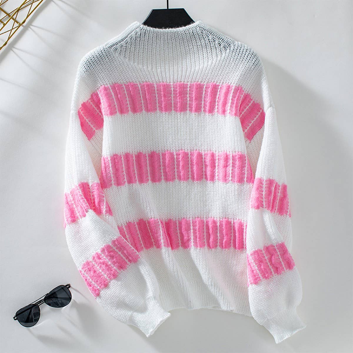 Stylish all-in-one semi-turtleneck sweater