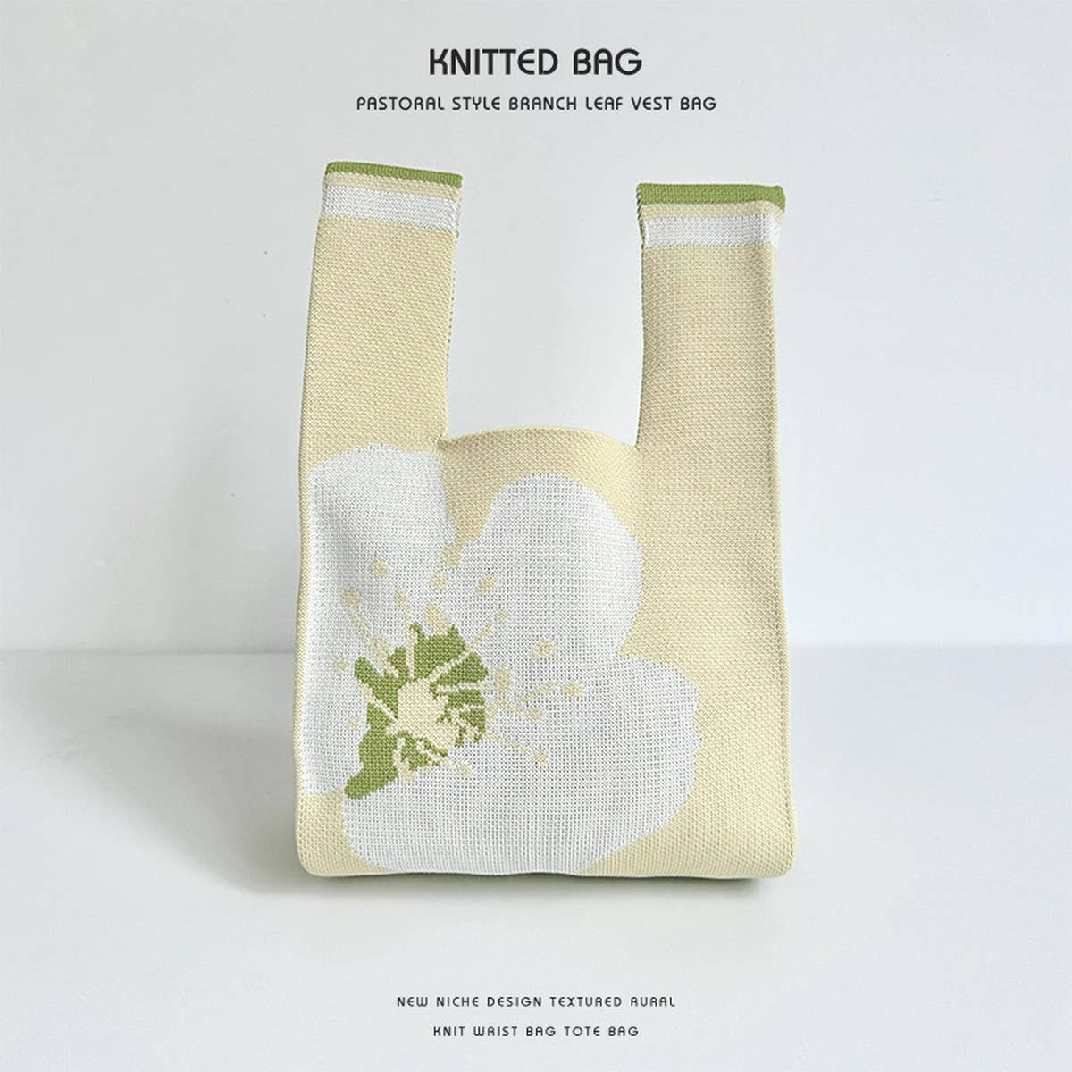 CUTE FLOWER KNITTED WOOL SHOULDER HANDBAG_CWAB2373