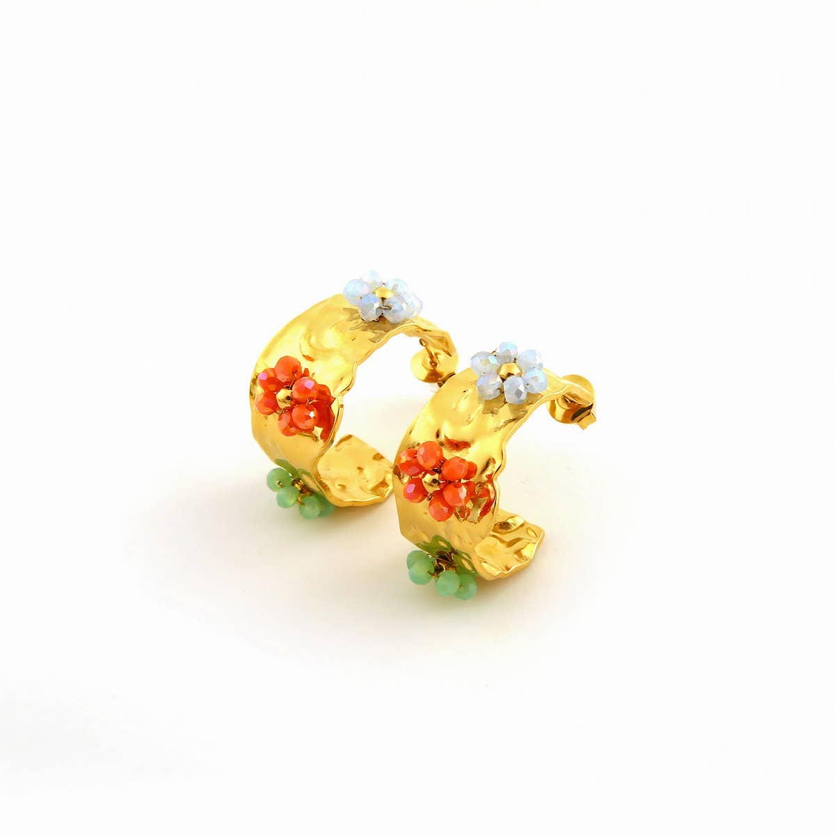 Minimalist Floral 18K Stainless Steel Earrings