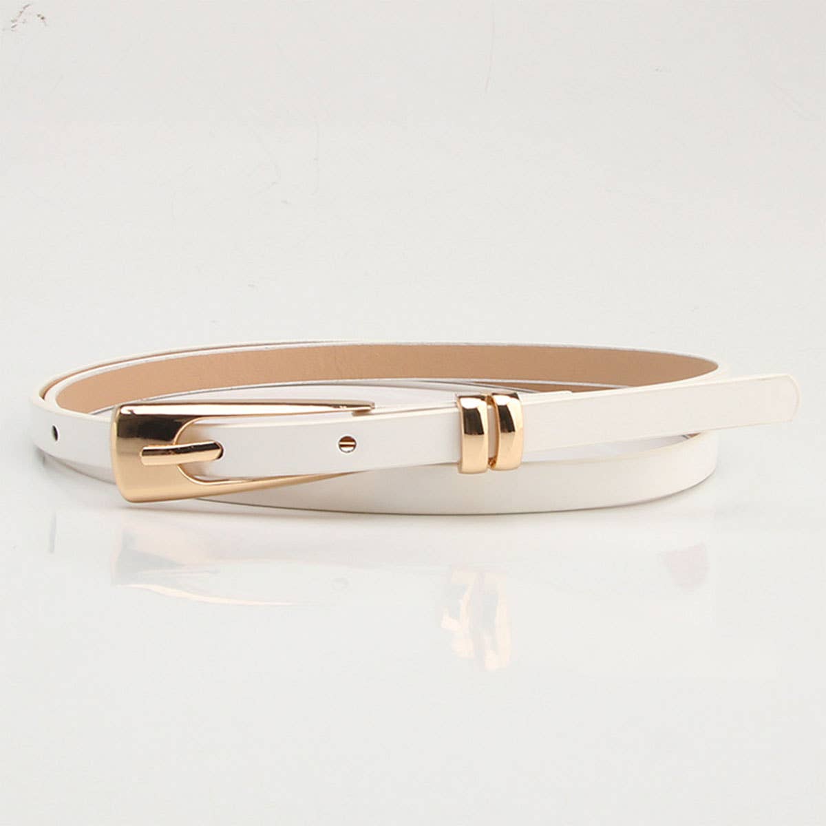 Leopard-print alloy pin buckle fashionable belt