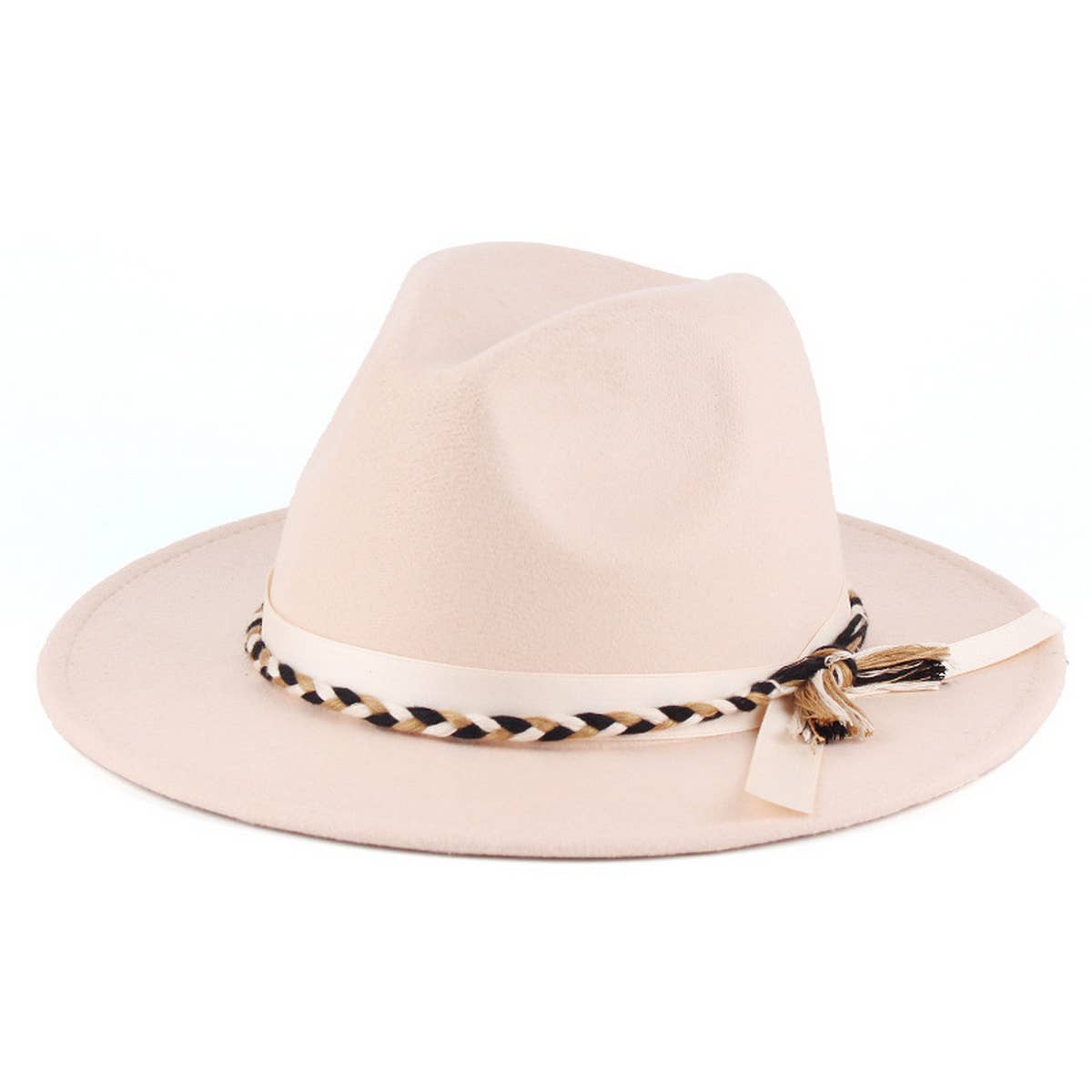 FASHION RETRO SOLID COLOR FELT HAT JAZZ HAT_CWAH0764