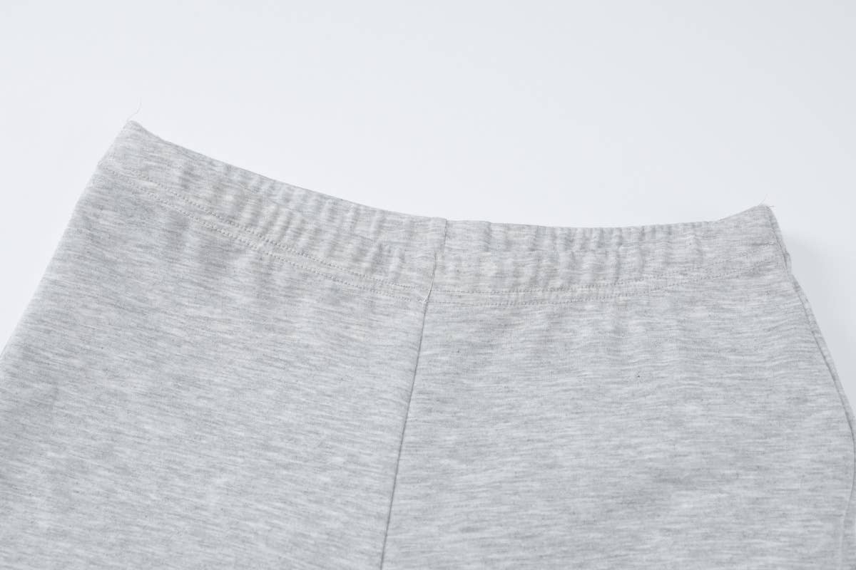 Solid-color long-sleeved flared trousers set