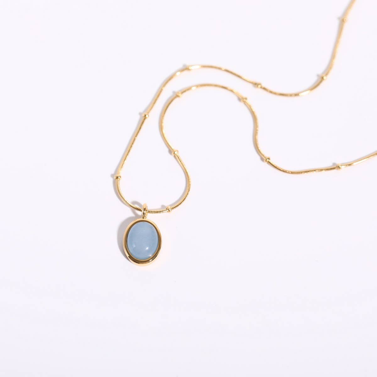 OVAL AQUAMARINE NECKLACE_CWAJE1600