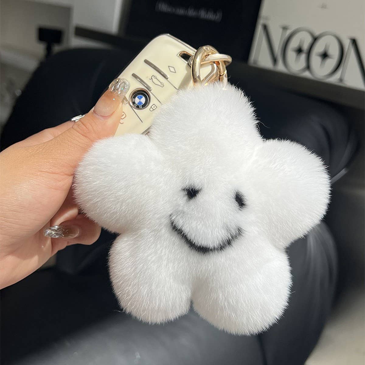 CUTE SMILING LITTLE STAR CAR KEYCHAIN BAG PENDANT