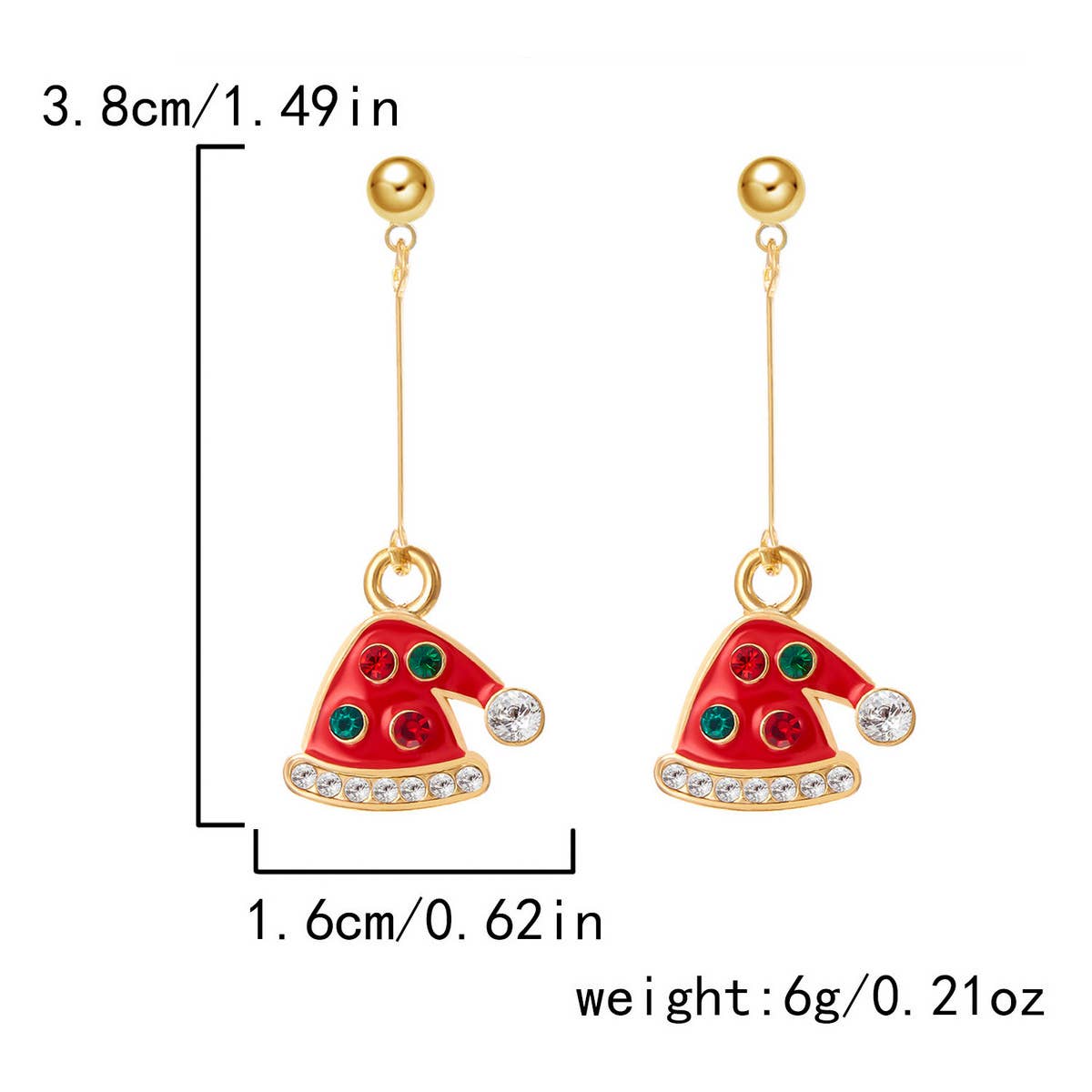 NEW CHRISTMAS BELL ASYMMETRICAL EARRINGS