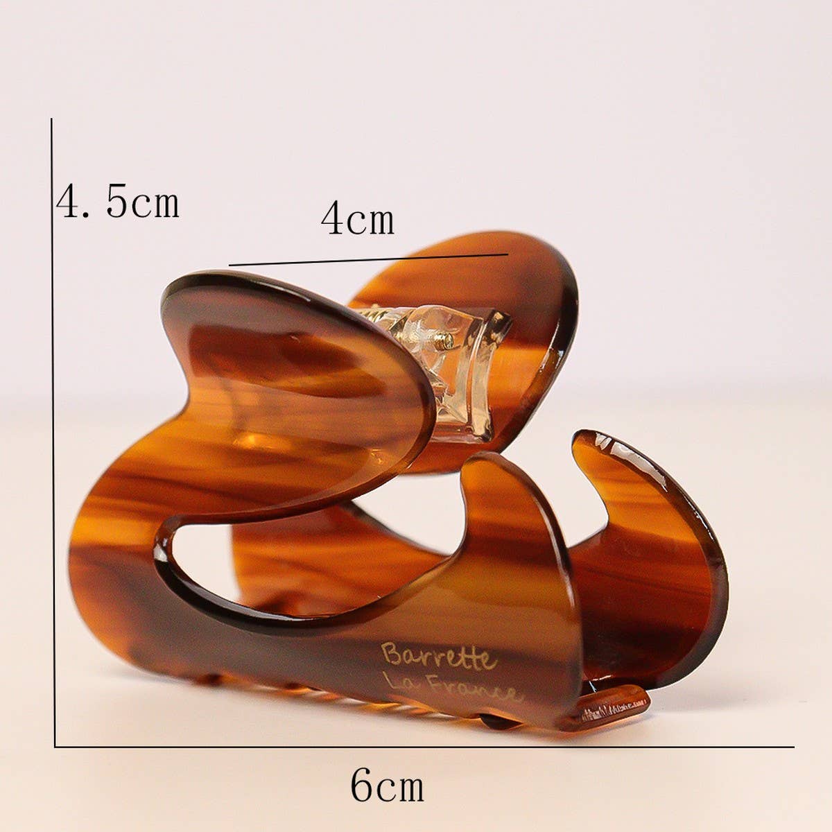 French Acetate Half-Up Hair Clip, Irregular shape