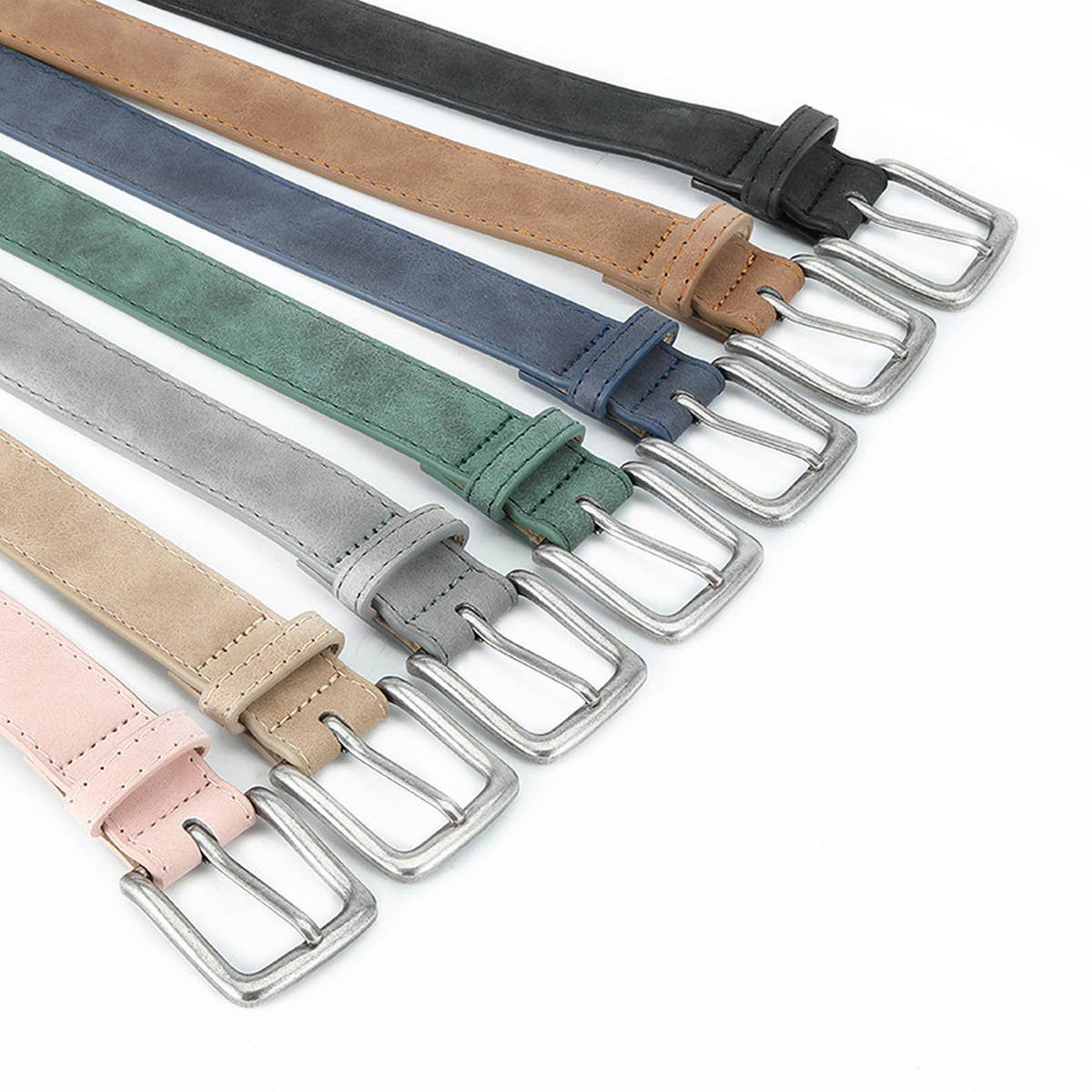 NEW FROSTED WEAR-RESISTANT PIN BUCKLE BELT_CWABE0582