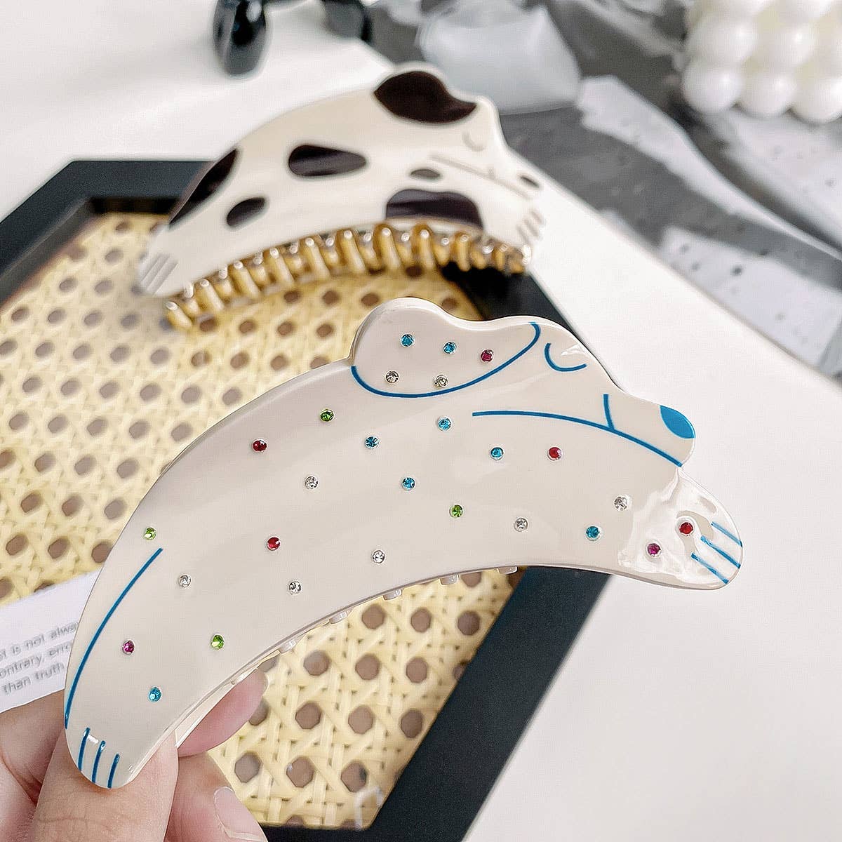 Large Dog Spot Hair Claw Clip, Cute & Stylish_CWAHA0387